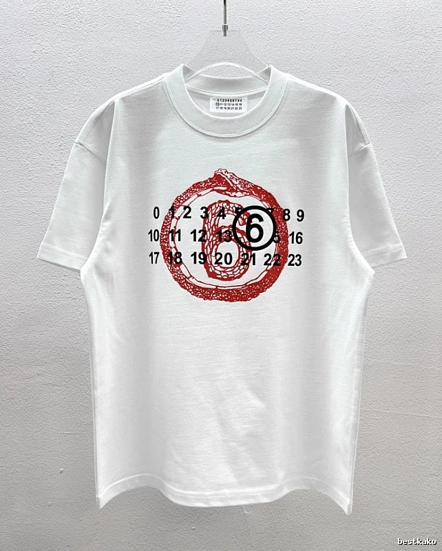 Maison Margiela MM6 Street Style White T-Shirt