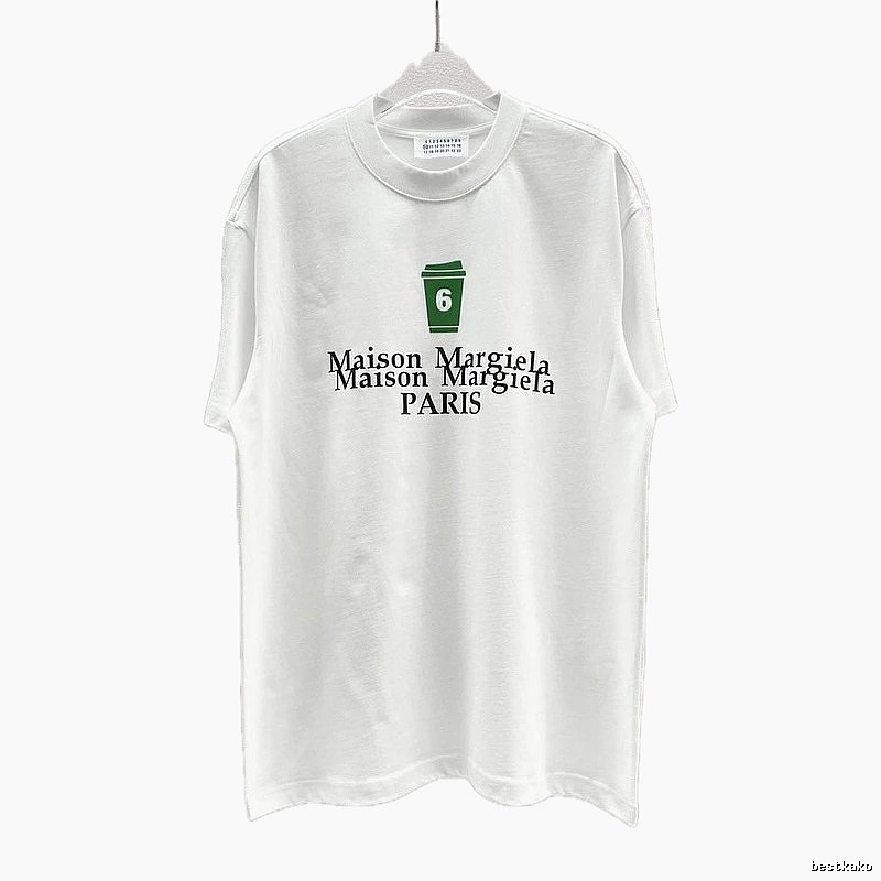 Maison Margiela No.6 Printed Casual White T-Shirt