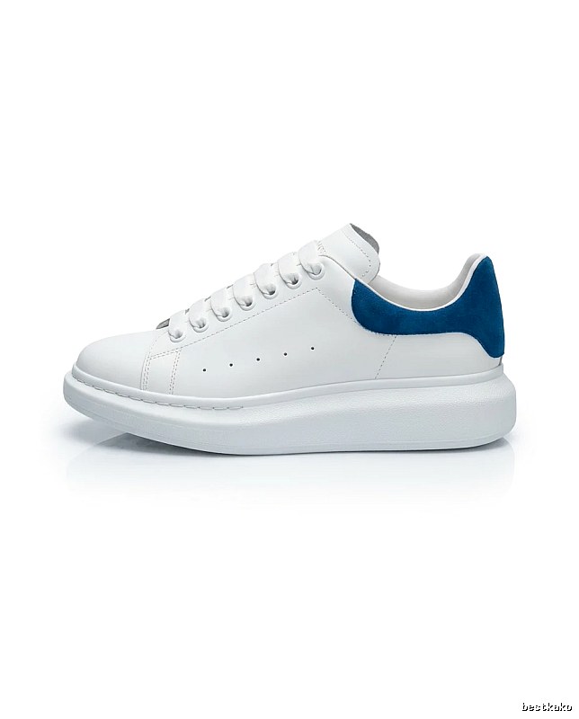 McQueen's small white shoes with blue tail