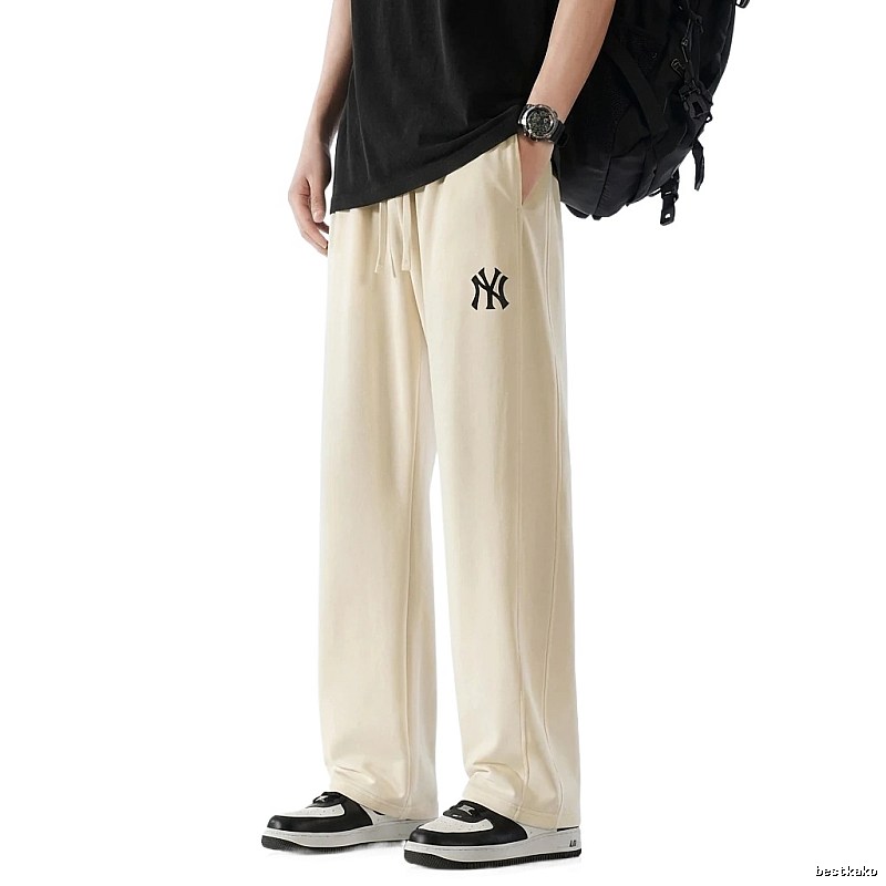 MLB casual style off-white long trousers