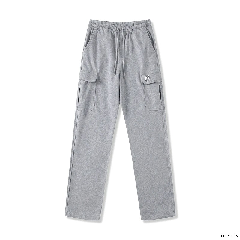 MLB utility-style grey long trousers