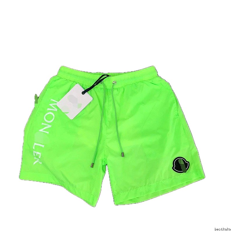 Moncler Beach Collection Casual Style Fluorescent Green Shorts