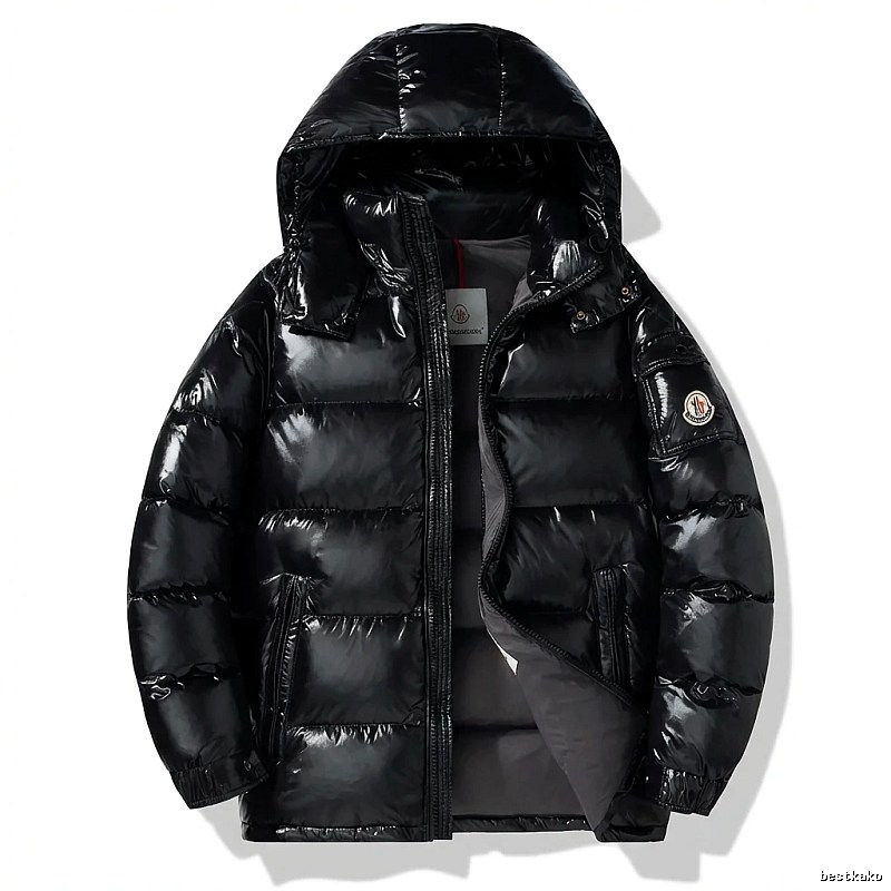 Moncler black stylish down jacket