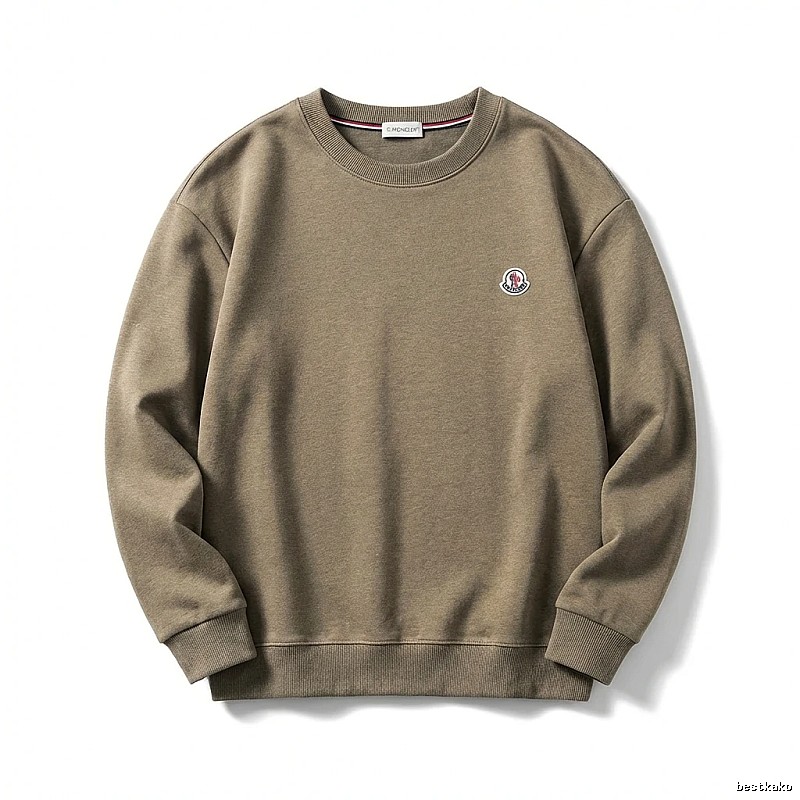 Moncler Crewneck Simple Style Sweatshirt (Khaki)