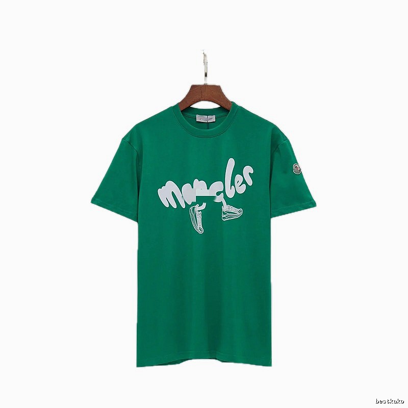 Moncler Graffiti Casual Style Green Short-sleeve T-shirt