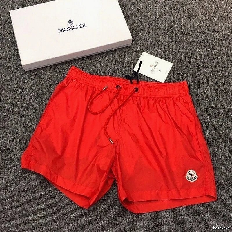 Moncler Patterned Nylon shorts Black Drawstring Moncler with Polished Detail