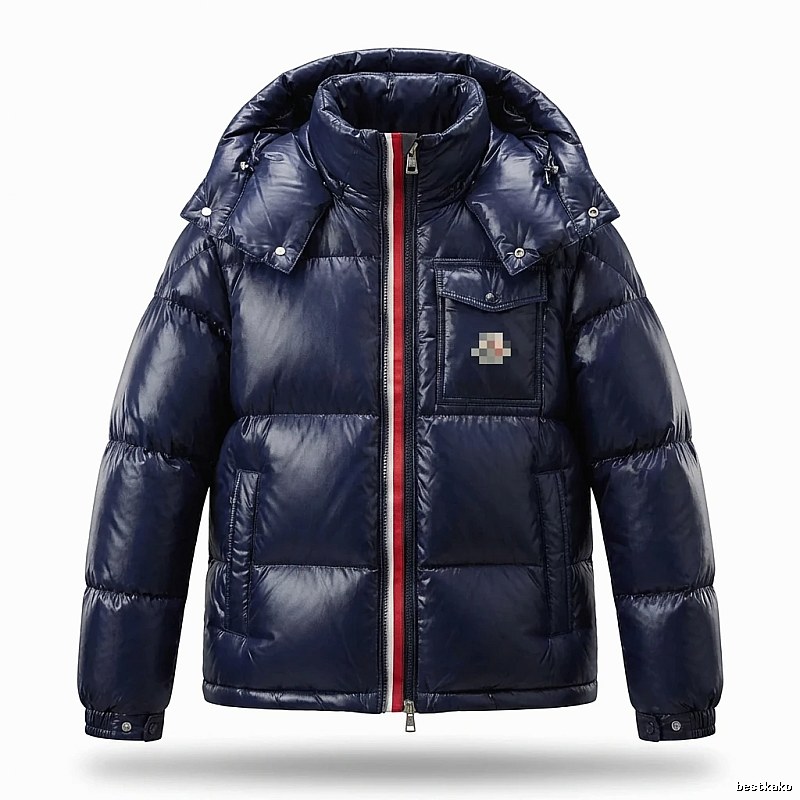 Moncler's classic style fashionable dark blue down jacket