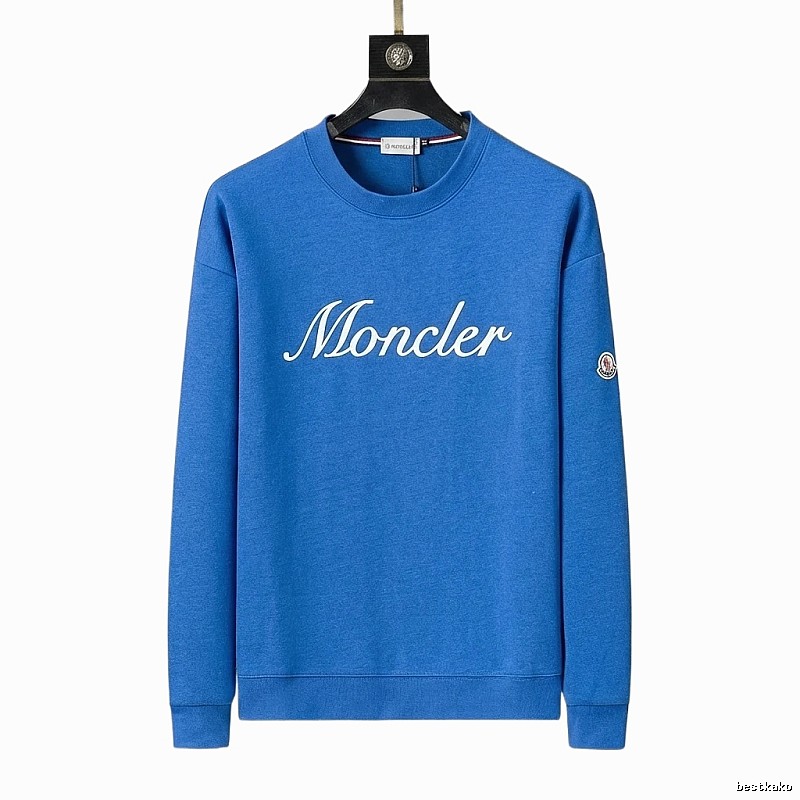 Moncler's simple and fashionable blue sweatshirt