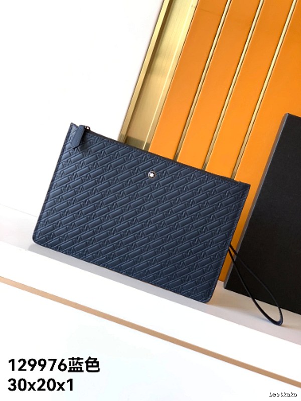 Montblanc Document pouch Blue Textured Slim