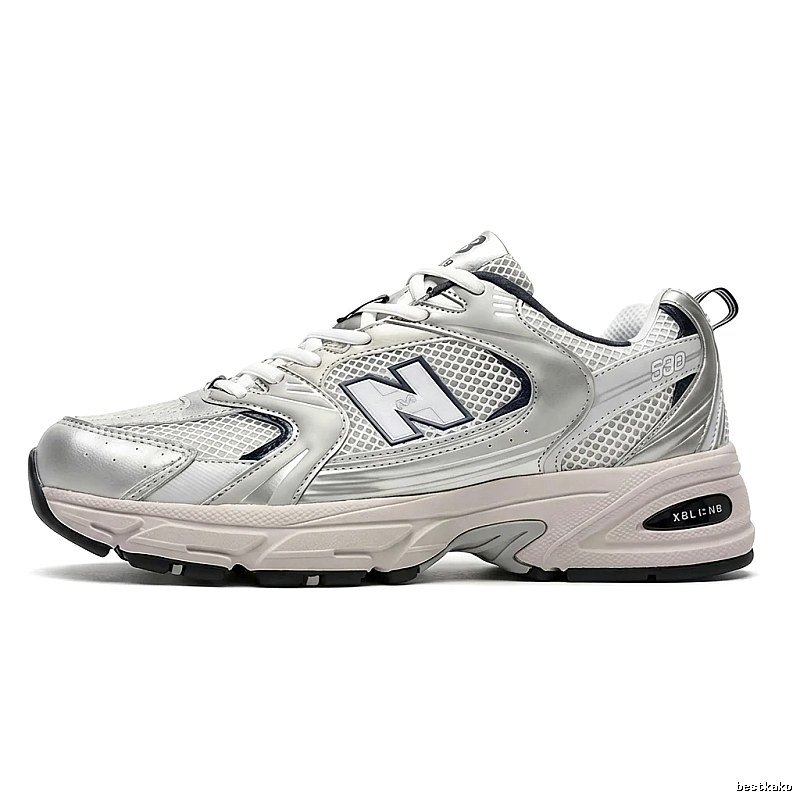 New Balance 530 Series Silver-White Retro Sports Shoes