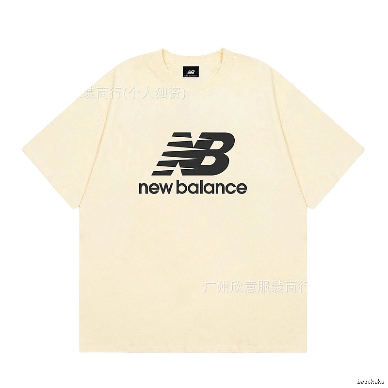 New Balance Classic Casual Style Apricot Beige Short Sleeve T-Shirt