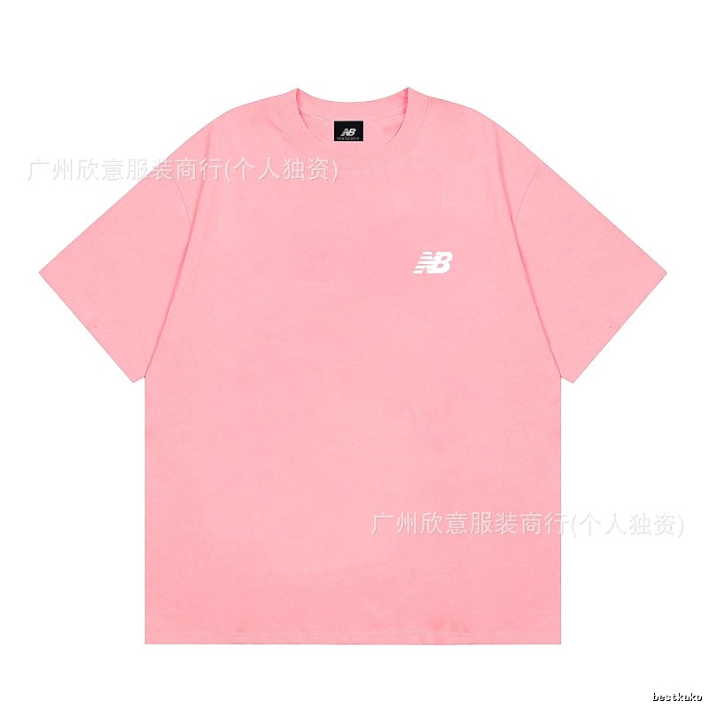 New Balance Minimalist Casual Style Pink Short-sleeve T-shirt