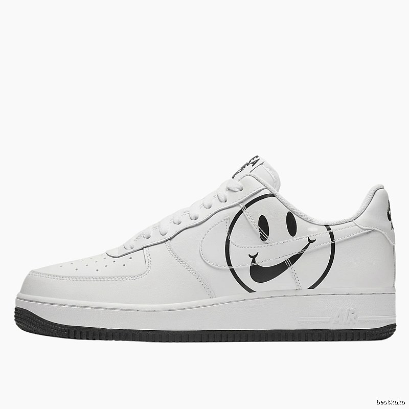 Nike Air Force Smiley Face White Sneakers