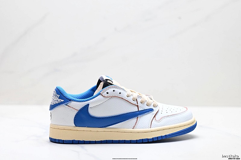 Nike Air Jordan low-top blue and white sports shoes