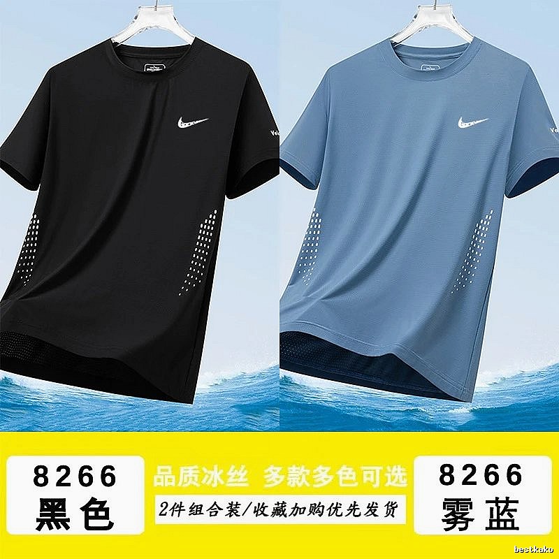 Nike Logo Detail Athletic T-shirt Lightweight Short Sleeve with Relaxed Feel