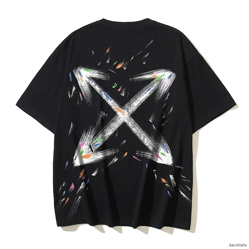 Off-White Graffiti Style Black T-shirt