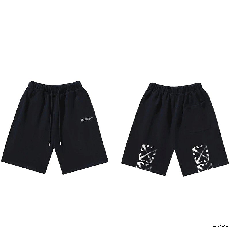 Off-White minimalist style black shorts