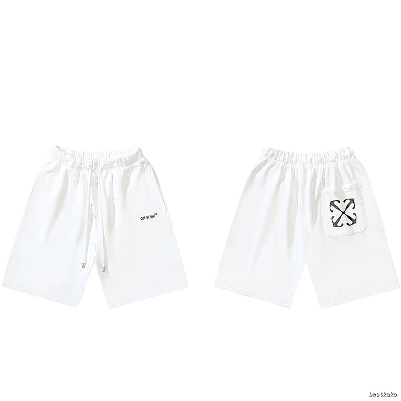 Off-White minimalist style white shorts
