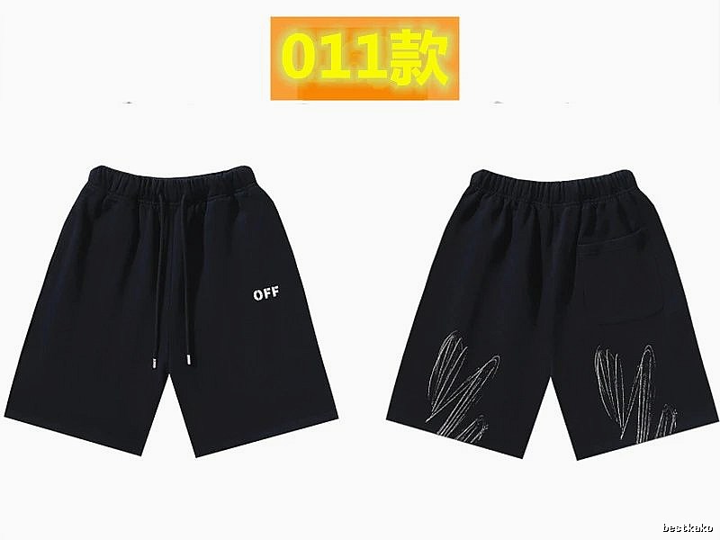 Off-White Style 011 Trendy Black Shorts