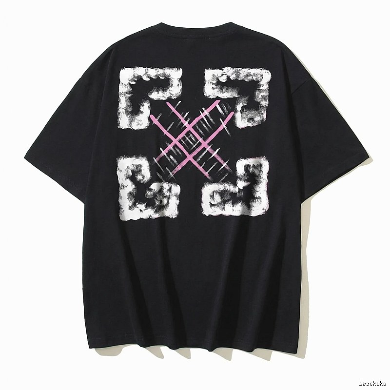 Off-White Trendy Style Black T-shirt