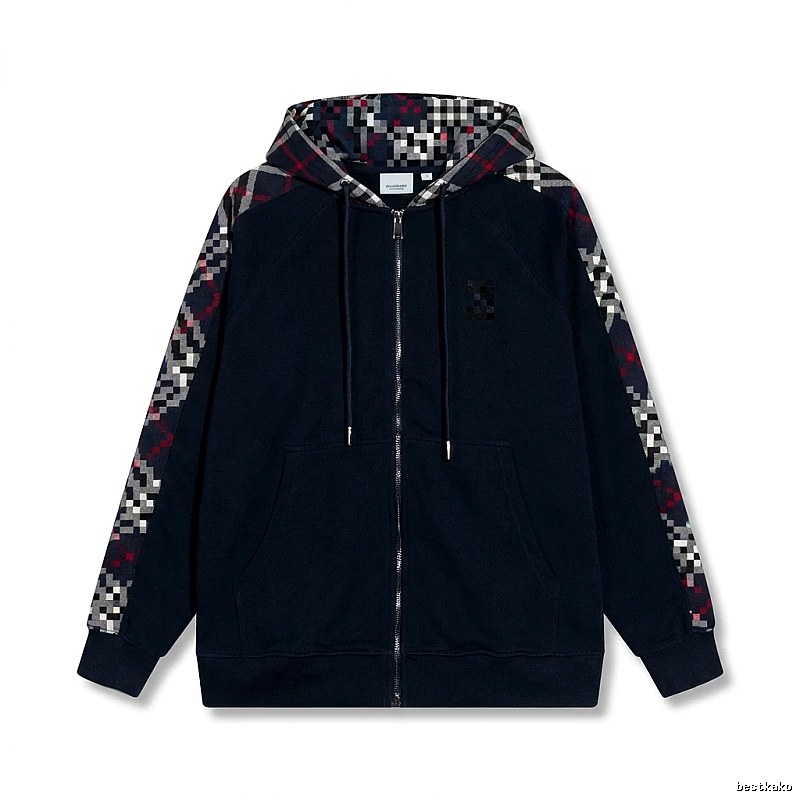 Other checkered patchwork style hoodie