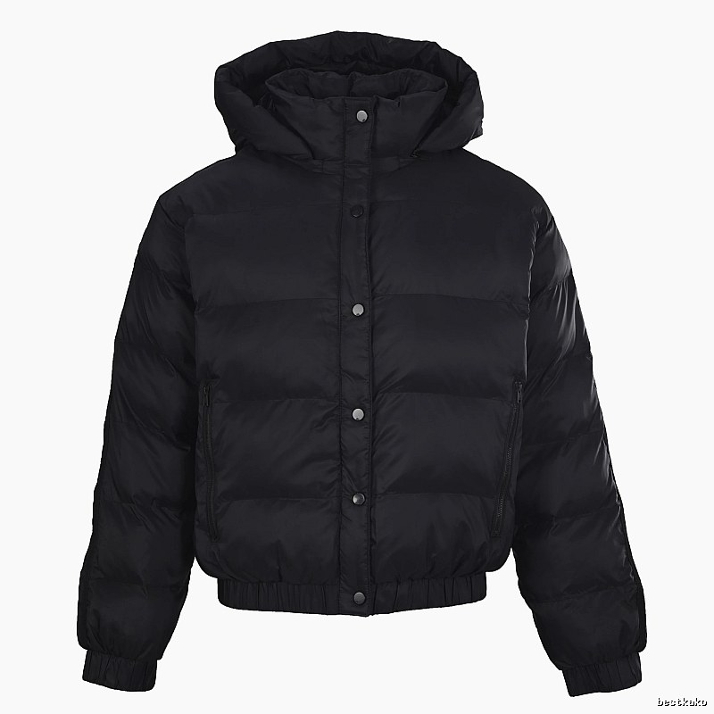 Outdoor Edit Hooded Puffer Jacket - Black