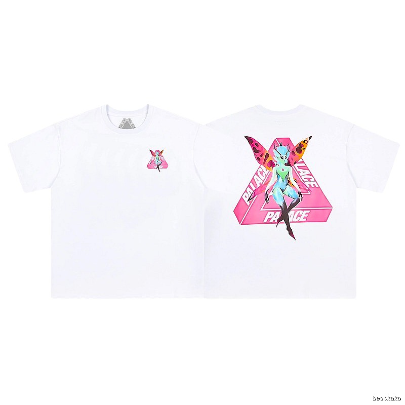 Palace Elf Print Street Style White Short-sleeve T-shirt