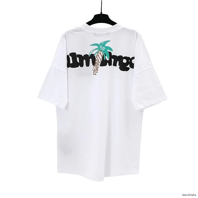 Palm Angels Classic Logo T-shirt White Palm Tree for Daily Styling