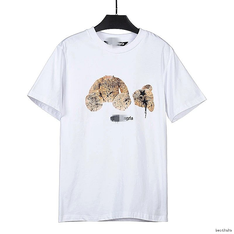 Palm Angels Gift Ready Bear graphic T-shirt White Colorful Bear with Standout Detail