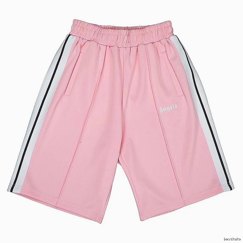 Palm Angels Monogram Track shorts Black Side Stripe for Layered Styling