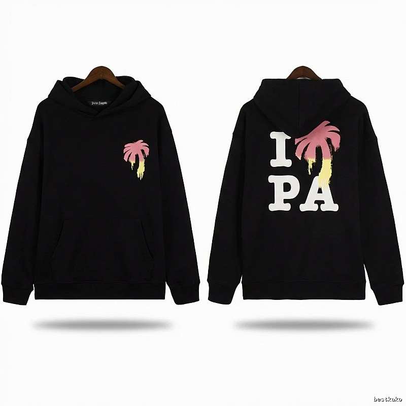 Palm Angels Palm Tree Trendy Brand Black Sweatshirt
