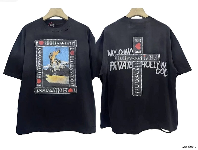 Paly Hollywood Printed Street Style Black T-shirt