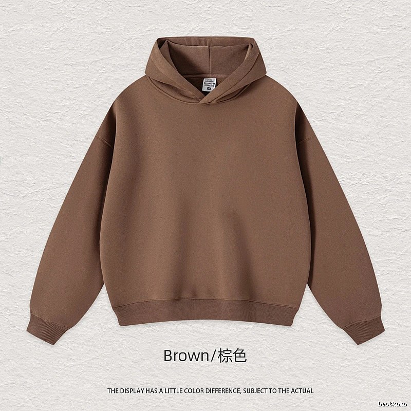 Patterned Blank pullover hoodie Black Minimal A with Polished Detail