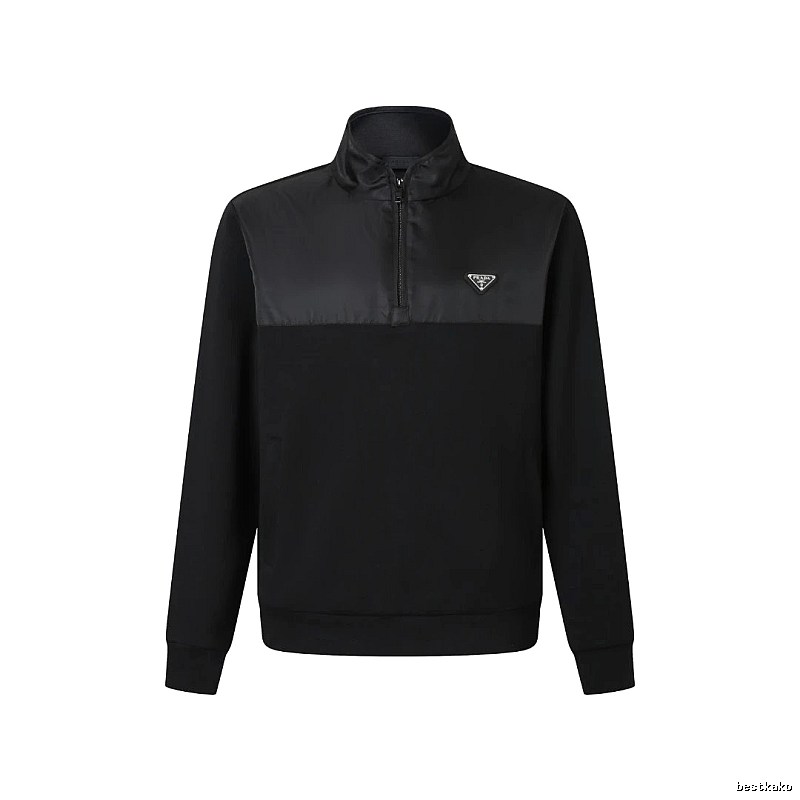 Prada Quarter Zip Sweatshirt with Black Quarter Zip Sweatshirt with