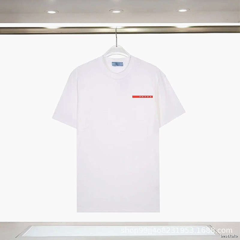 Prada Red Label Minimalist Style White Short-sleeve T-shirt