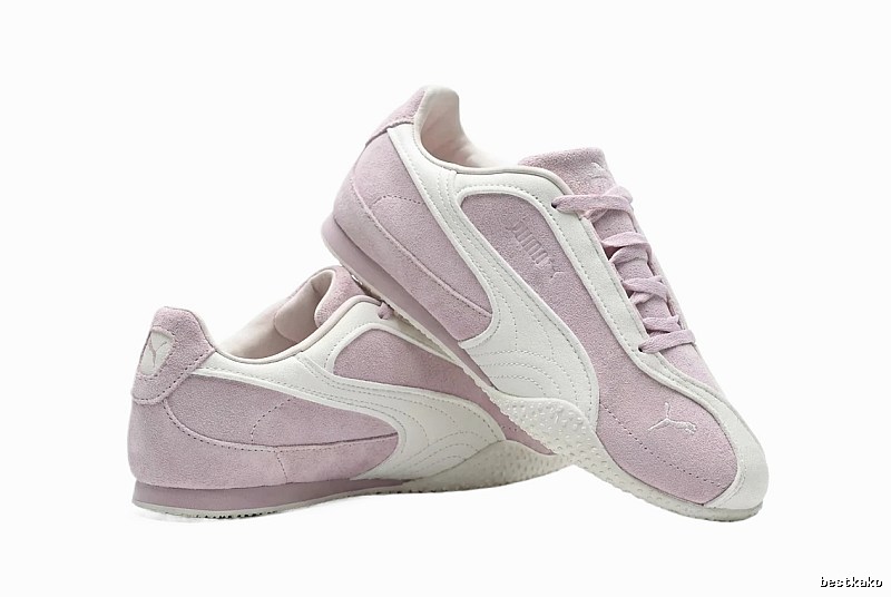 PUMA Retro Pink and White Athletic Shoes