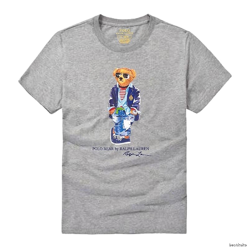 Ralph Lauren Polo Bear trendy brand heather grey T-shirt