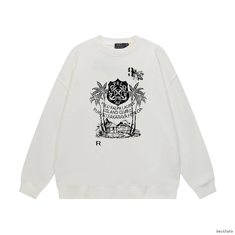Ralph Lauren retro-style white sweatshirt