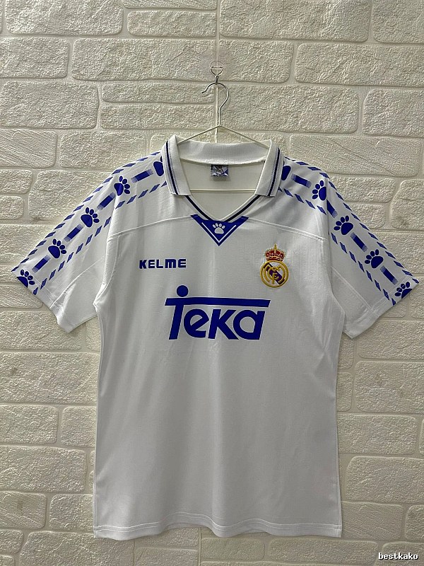 Real Madrid Classic Retro Teka soccer jersey White Retro Football for Daily Styling