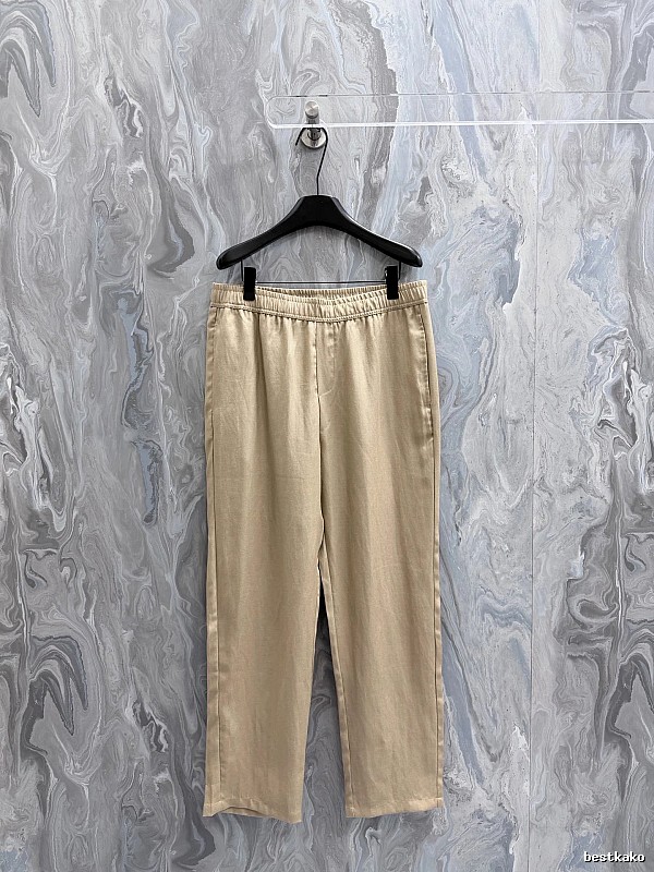 Relaxed Trousers - elastic waist and clean straight drape for casual