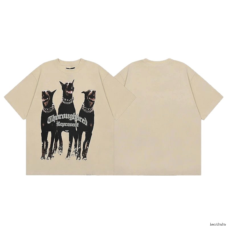 Represent Doberman Print High-Street Khaki T-shirt
