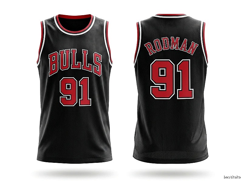 Retro-style jersey of Dennis Rodman of the Michael Jordan