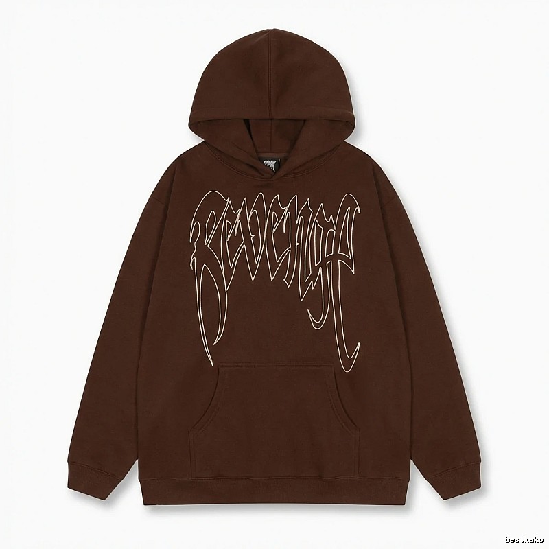 Revenge Gothic Style Dark Coffee Hoodie
