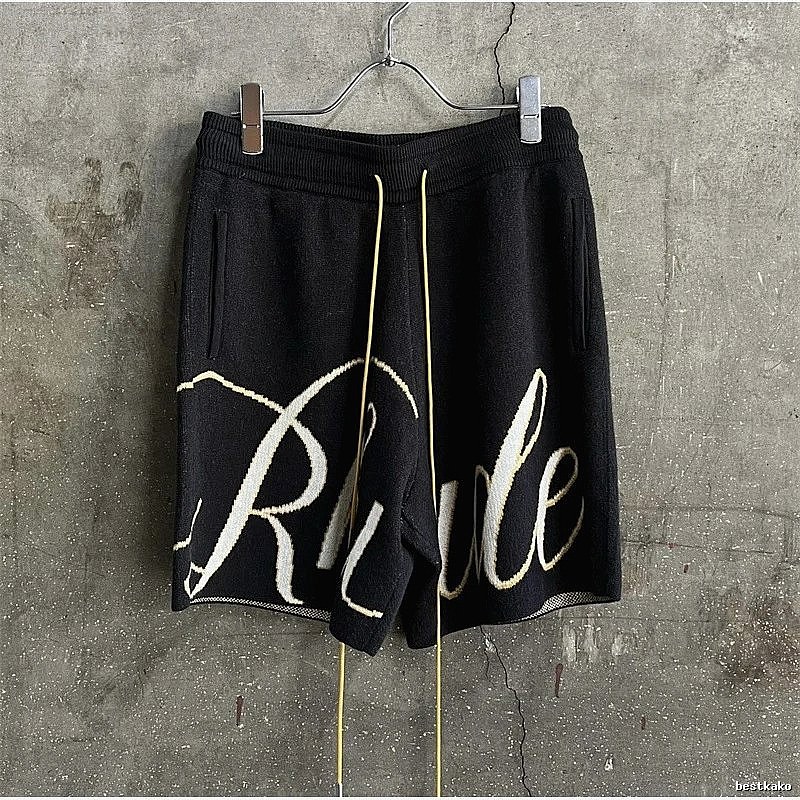 RHUDE Alphabet Wind Black Shorts