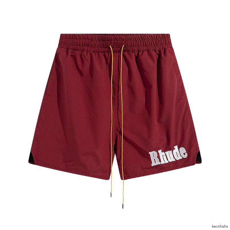 RHUDE casual style burgundy shorts