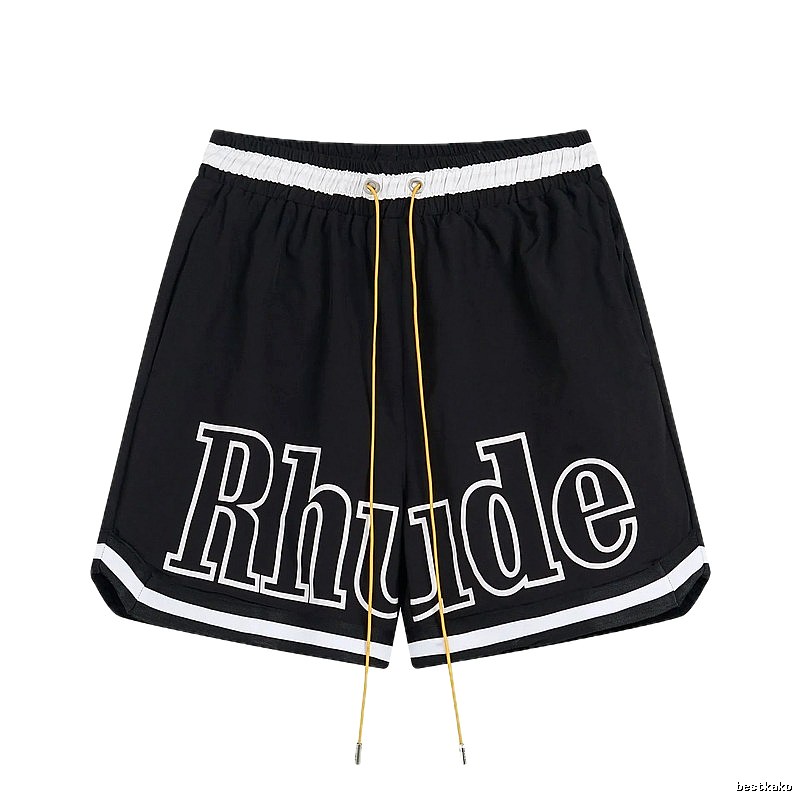 RHUDE lettered sporty shorts