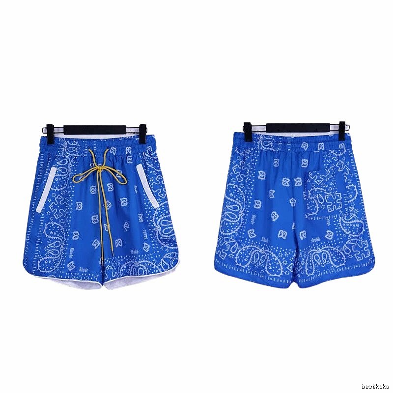 RHUDE Printed Casual Style Blue Shorts