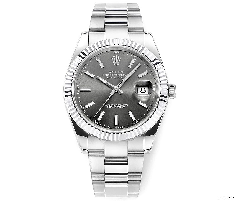 Silver And Gray Rolex Datejust Automatic Watch for occasion