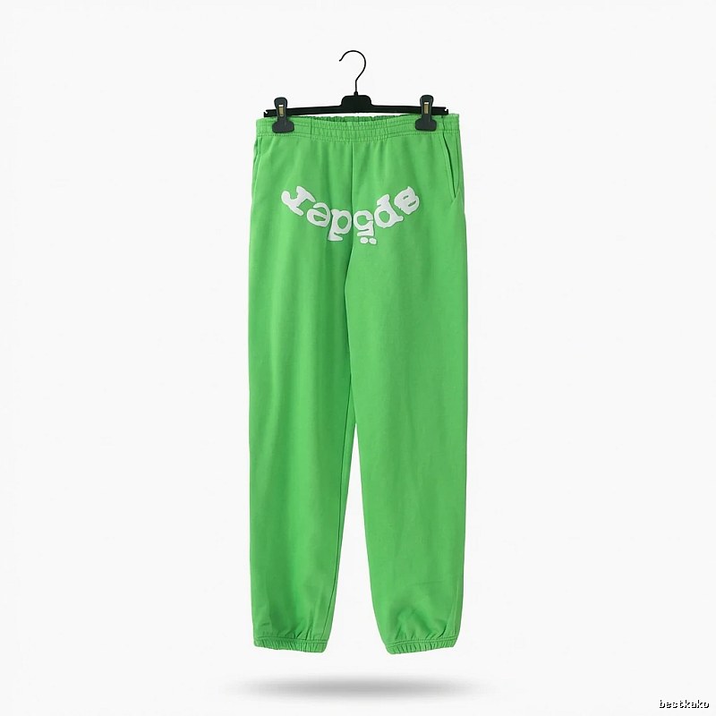 Sp5der Fluorescent Green Trendy Pants