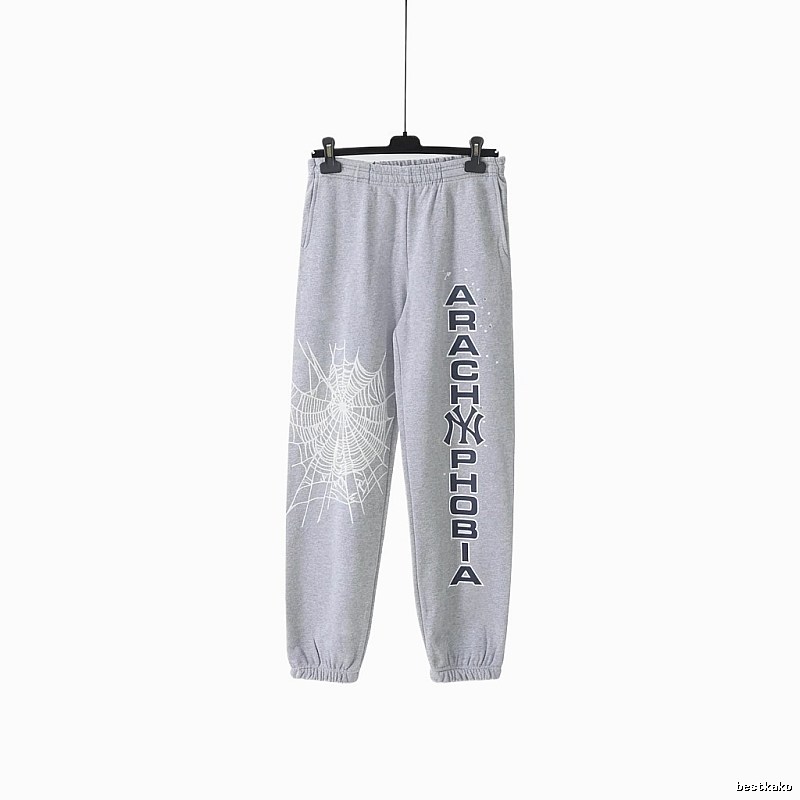 Sp5der Grey Trendy Sweatpants
